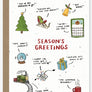 seasons greetings holiday Christmas seed paper card